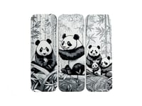 Image 4 of Giant Pandas Bookmarks (3-pack) greyscale, by bamingodesign