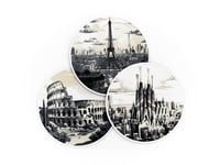 Image 3 of City Coasters (6-pack w/holder) color or greyscale, by bamingodesign