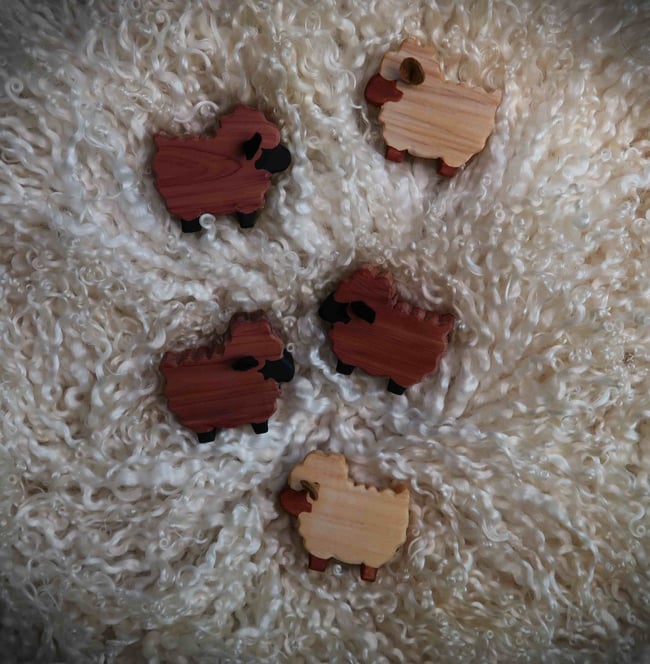 MORE SHEEP COMING SOON - Fiber Fellas - Hand Carved Sheep Figurine