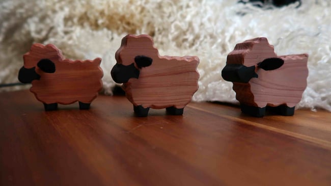 MORE SHEEP COMING SOON - Fiber Fellas - Hand Carved Sheep Figurine
