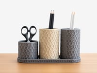 Image 2 of Honeycomb Desk Organizer (3-pack or 4-pack) color or greyscale, by bamingodesign