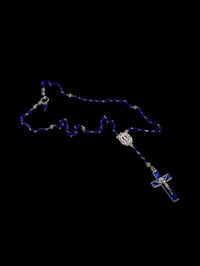 Image 1 of Royal Blue Rosary Necklace