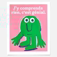 Image 1 of J'y comprends rien, c'est génial (rose background).