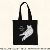 My Tummy Hurts Tote Bag, featuring Anxiety Cat