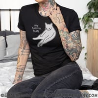 My Tummy Hurts Tee, featuring Anxiety Cat