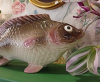 Image 7 of Ancienne jardinière poisson en barbotine 