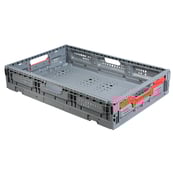 Image 1 of PFV6411 Grey, 23.62"L x 15.74"W x 4.52"H, Vented Collapsible Container