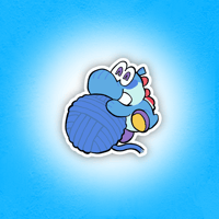 Blue Yarn Yoshi Sticker