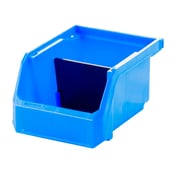 Image 2 of AKW210 Blue/Yellow, 5-3/8" x 4-1/8" x 3" Hanging, Stacking and Nesting Bin  $1.00 EA Carton Qty:	36