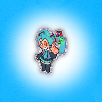 Miku Glitter Sticker
