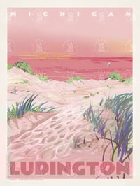 Image 3 of Ludington Michigan Vintage Dune Michigan Art | Print No 116