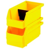 Image 3 of AKW220 Yellow, 7-3/8" x 4-1/8" x 3" Hanging, Stacking and Nesting Bin $1.25 EA Carton Qty:	36