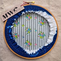 Image 2 of Fern and Moon Cyanotype 6" Hoop