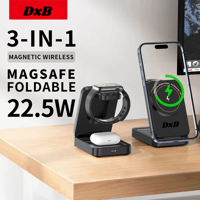 Image 1 of 🔥 DxB 3-in-1 Magnetic Wireless Charger (22.5W, MagSafe, Foldable) – Only €30.80