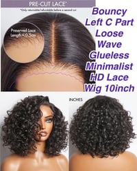 Image 1 of Bouncy c part LooseWave Glueless Minimalist HD Lace Wig