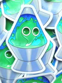 Image 1 of Worm on a String Lava Lamp Sticker