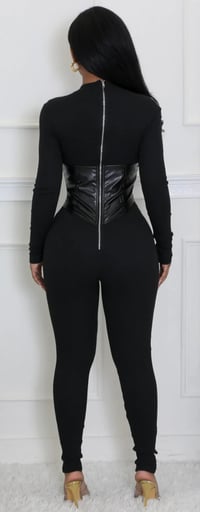 Image 2 of Black Jumpsuit with Corset