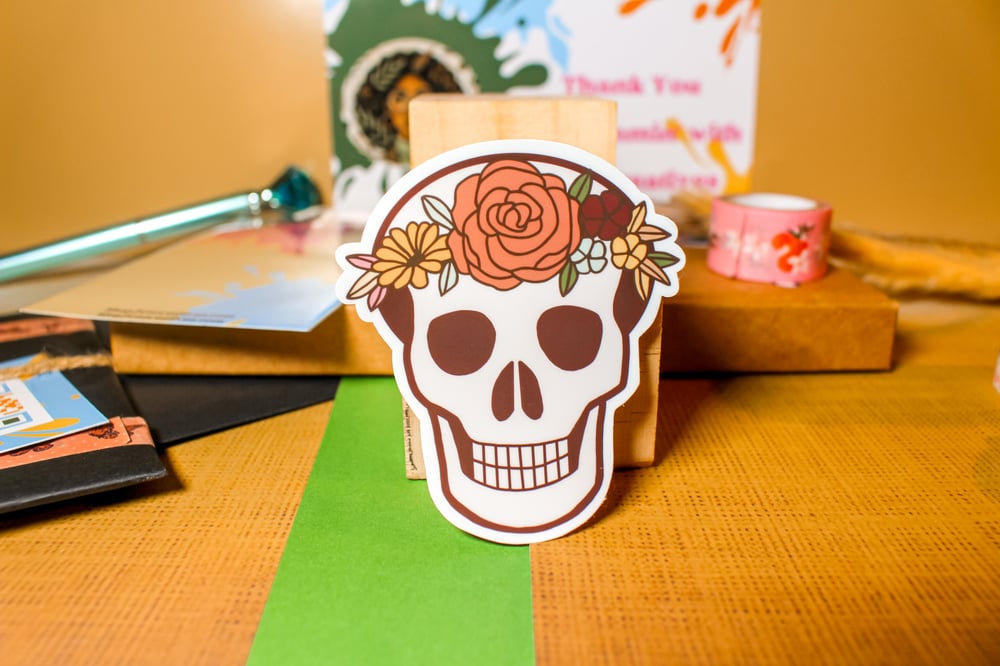 Image of JWN45 | Fall Skull Sticker 