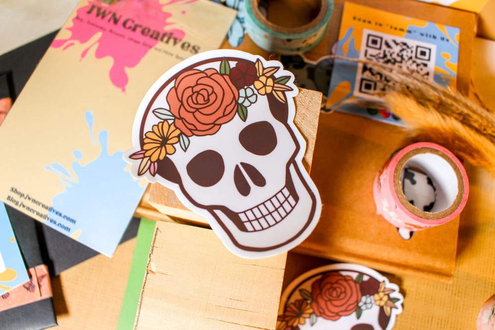 Image of JWN45 | Fall Skull Sticker 