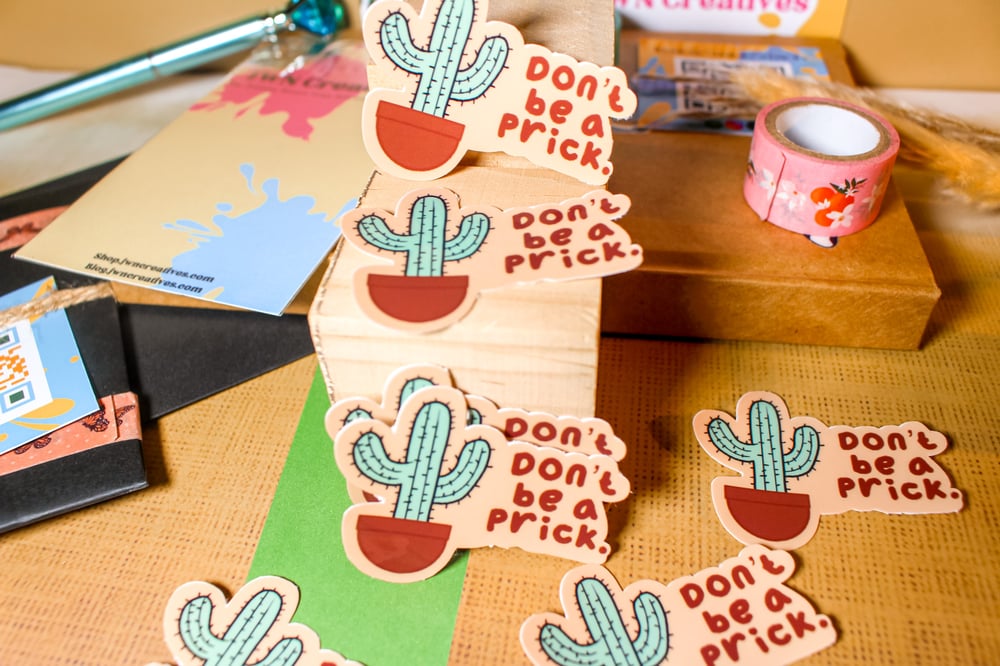 Image of JWN46 | Dont Be A Prick | Cactus Sticker