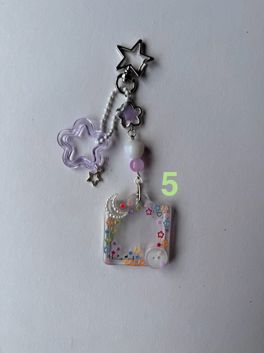 Image of Square photo keychain