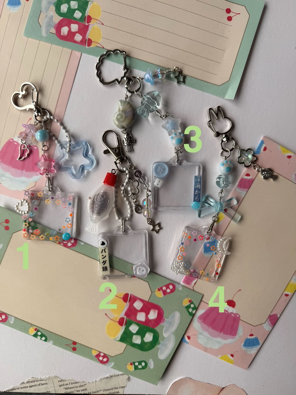 Image of Square photo keychain