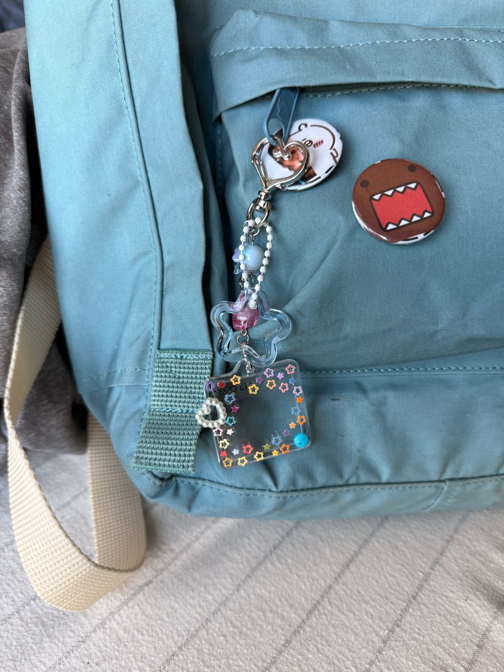 Image of Square photo keychain