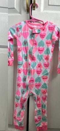 Image 1 of Carter’s Heart Footless Onesie