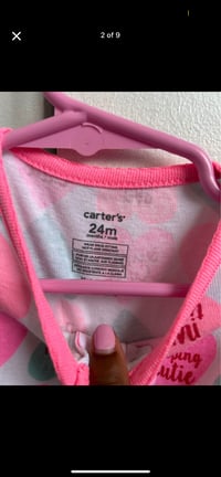 Image 2 of Carter’s Heart Footless Onesie