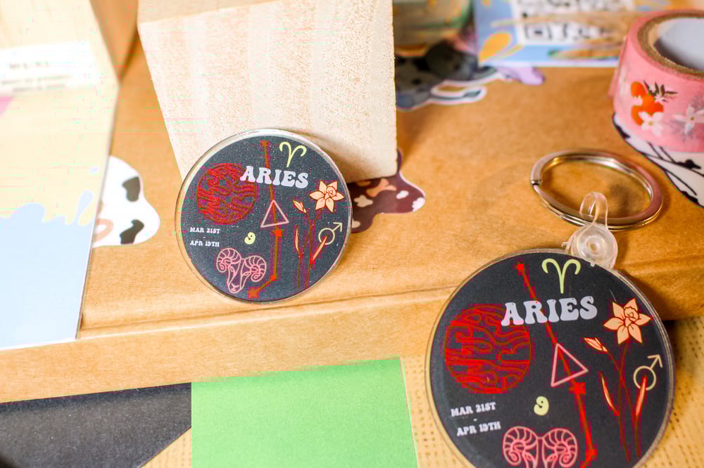 Image of Aries Astrology Collection| Keychain & Pin 
