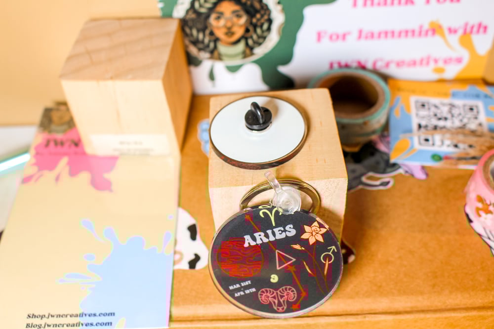 Image of Aries Astrology Collection| Keychain & Pin 
