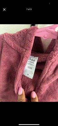 Image 3 of Child of Mine by Carters Fuzzy Zip Bear Ear Hooded Sweater