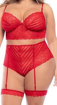 Plus Size Red 2 Piece Set