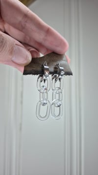 Image 3 of Link earrings with spike hardware 