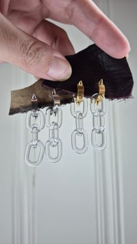 Image 1 of Link earrings with spike hardware 