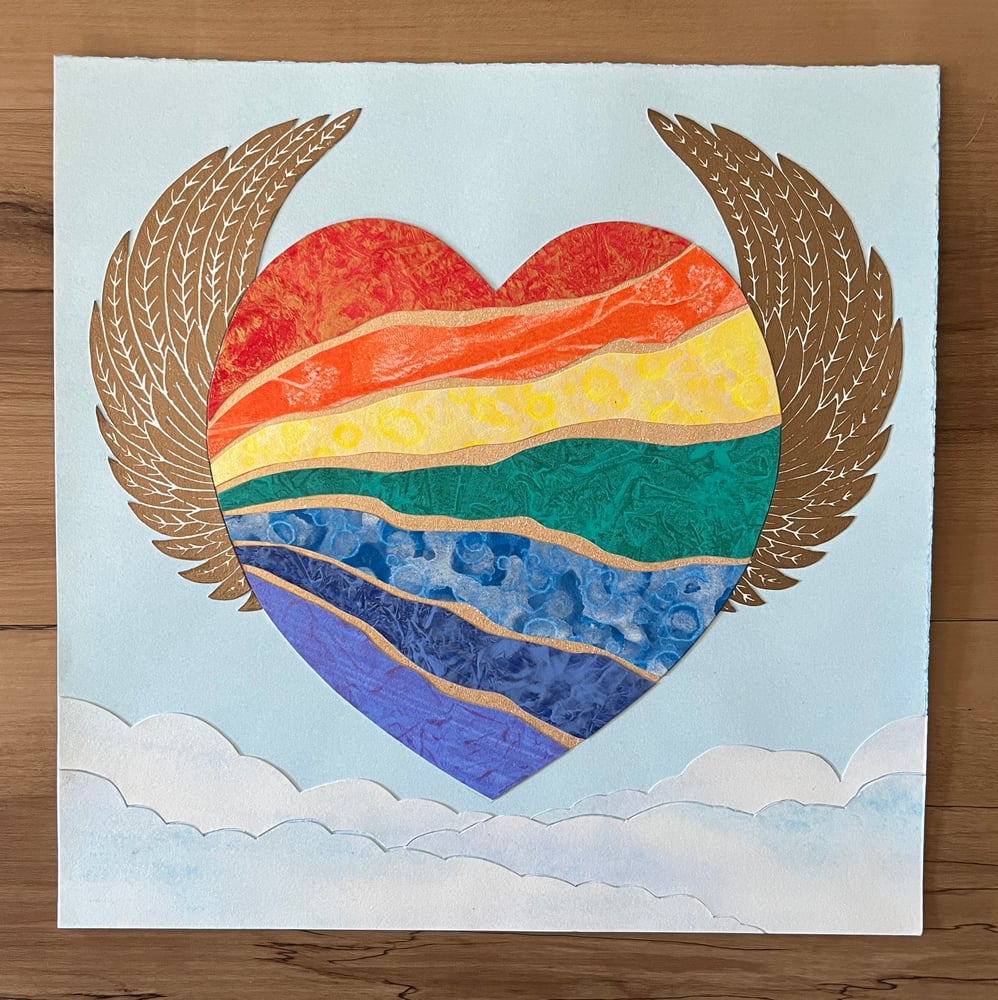 Image of COLLAGE SALE  Rainbow Heart  (Reg. $245... Now 100.00)