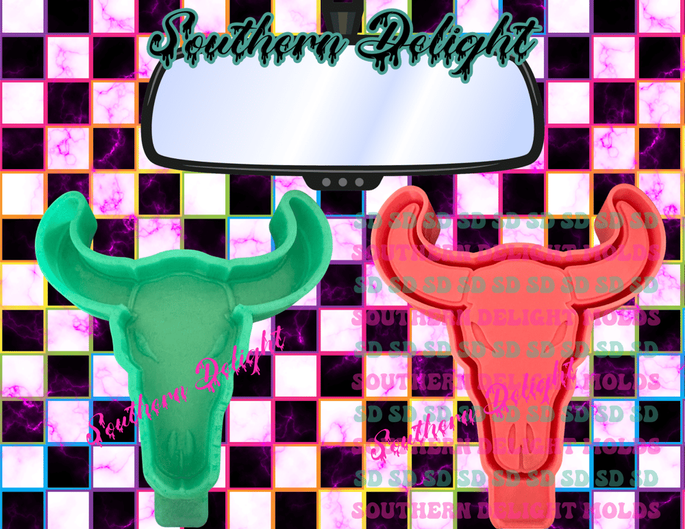 Image of Longhorn Skull Freshie Mold