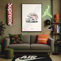 Image 3 of Hypebeast Poster Supreme Football Helmet 2025 Print