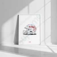 Image 2 of Hypebeast Poster Supreme Football Helmet 2025 Print