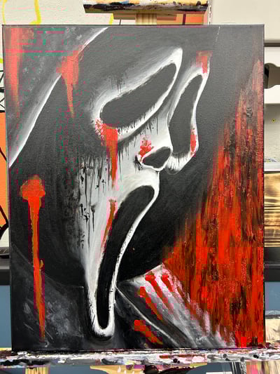 Image of Ghost Face Original Painting 