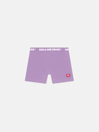Image 1 of GIRLS ARE DRUGS® COTTON BOXER BRIEFS - LIGHT PURPLE