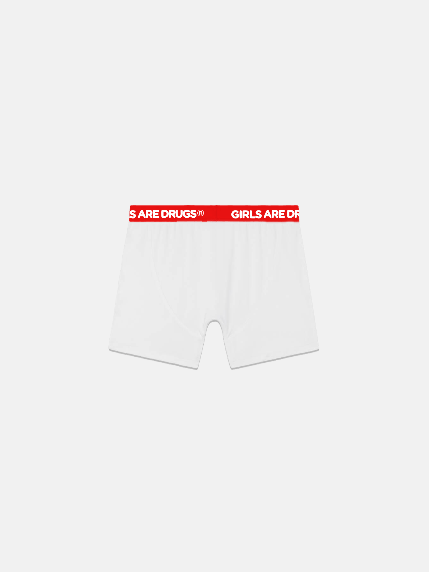 Image of GIRLS ARE DRUGS® COTTON BOXER BRIEFS - WHITE