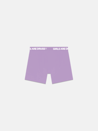 Image 2 of GIRLS ARE DRUGS® COTTON BOXER BRIEFS - LIGHT PURPLE
