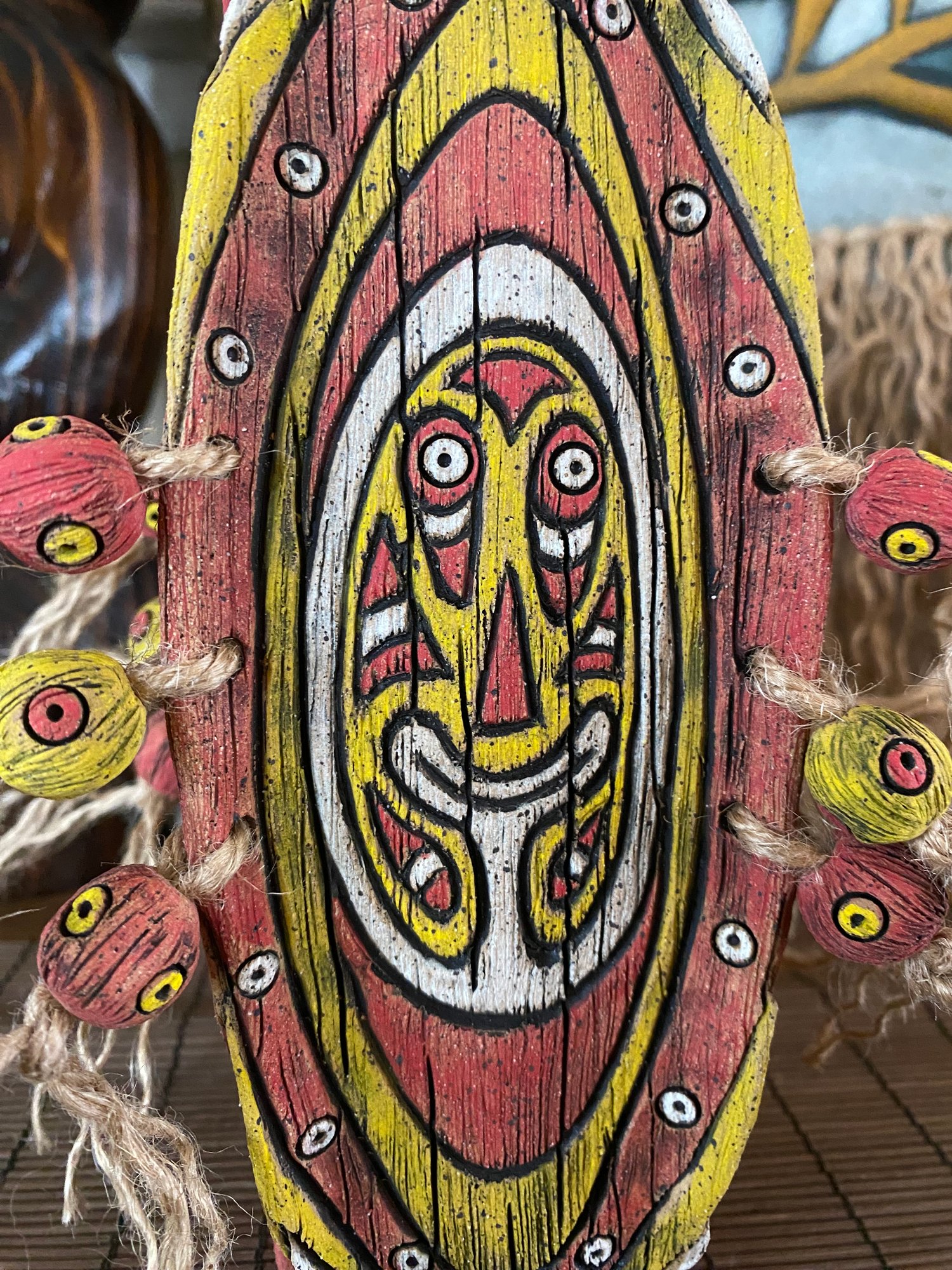 Image of Four Sided Red and Yellow PNG Shield Mug - “Gopey” - US Shipping Included 