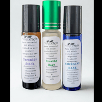 Image 1 of Aromatherapy Rollerball Blends for Migraines, Stress Relief & Sinus Support