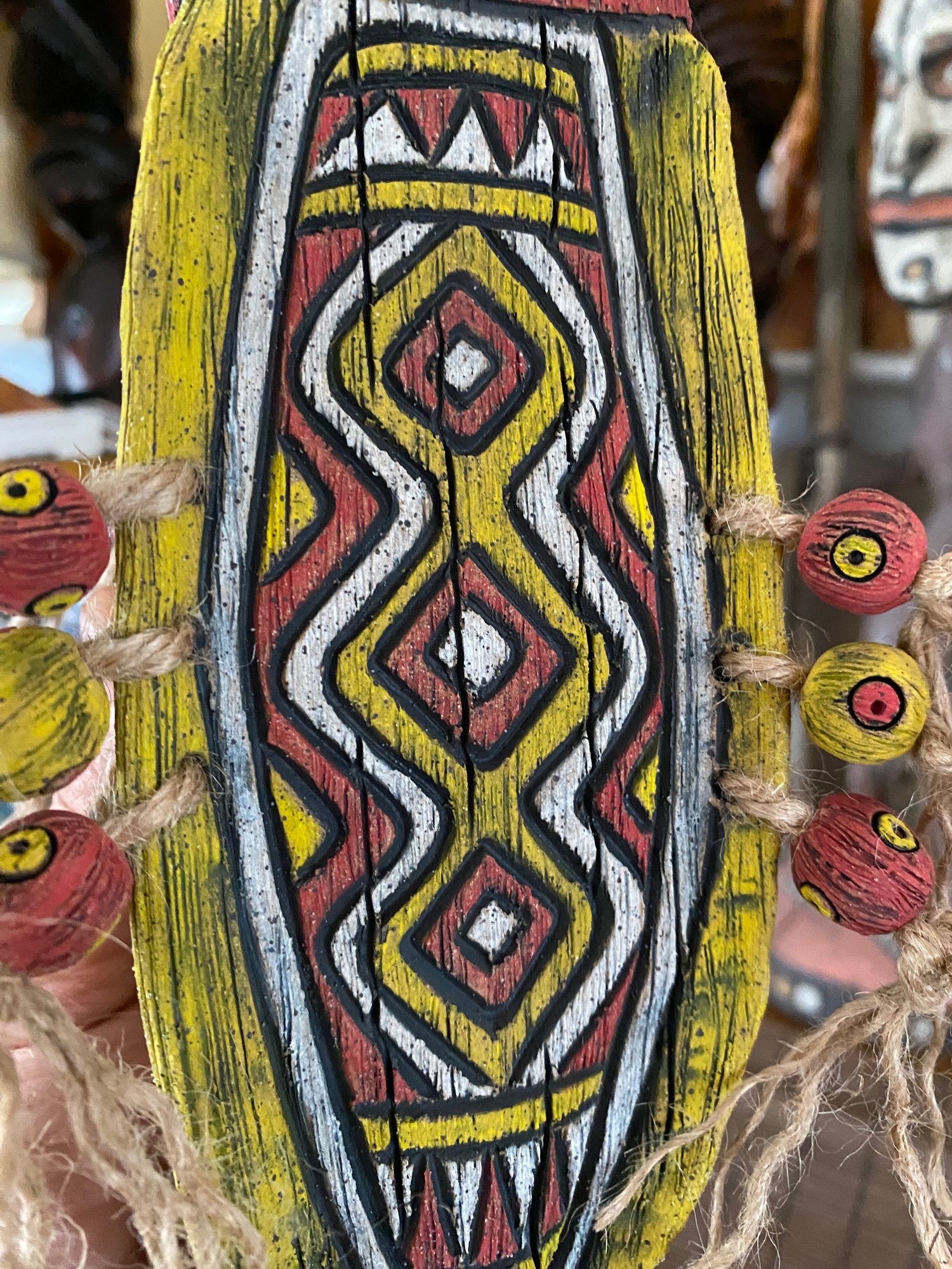 Image of Four Sided Red and Yellow PNG Shield Mug - “PNG P.O.P.” - US Shipping Included 