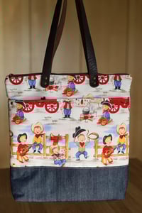 Image 1 of Little Buckaroos Wool + Wax Tote