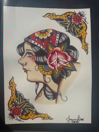 Image 1 of  Girl heads w/ boarders 