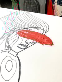 Image 2 of Traces X – The Red Veil of Silence (Original Series – Hand Painted 1/3)