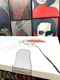 Image 3 of Traces X – The Red Veil of Silence (Original Series – Hand Painted 1/3)